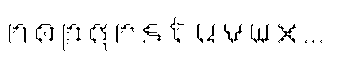 Pixmon Dmond Mini Hollow VE Font LOWERCASE