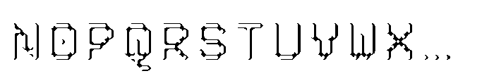Pixmon Dmond Mini Hollow VW Font UPPERCASE