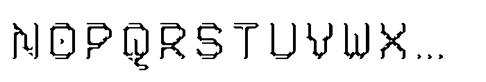 Pixmon Dmond Mini Hollow W Font UPPERCASE