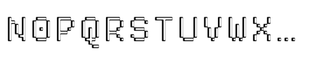 Pixmon Min R Font UPPERCASE