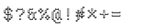 Pixmon Min T Font OTHER CHARS