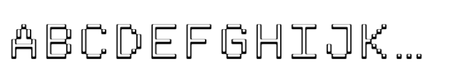 Pixmon Min T Font UPPERCASE