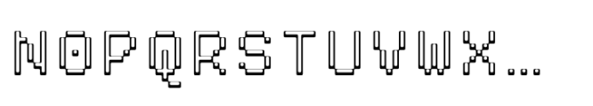Pixmon Min T Font UPPERCASE
