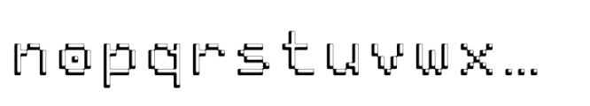 Pixmon Min TR Font LOWERCASE