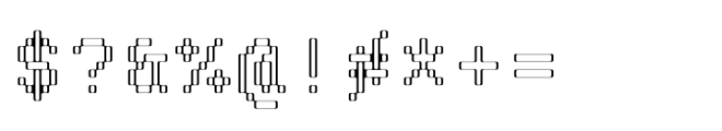 Pixmon Narrow Font OTHER CHARS