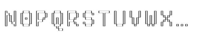 Pixmon Narrow Font UPPERCASE