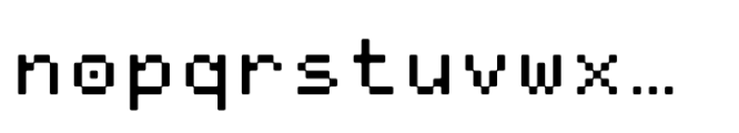 Pixmon Regular Font LOWERCASE