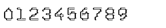 Pixmon Round Hollow E Font OTHER CHARS