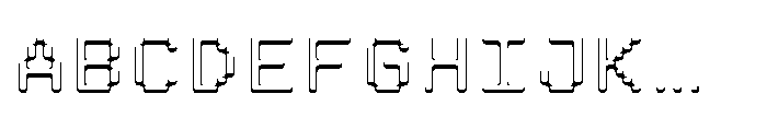 Pixmon Round Hollow HN Font UPPERCASE