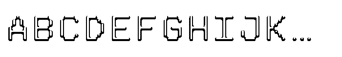 Pixmon Round Hollow N Font UPPERCASE