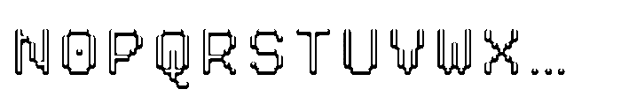 Pixmon Round Hollow N Font UPPERCASE
