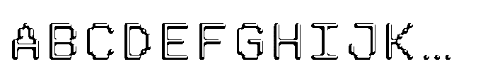 Pixmon Round Hollow NE Font UPPERCASE