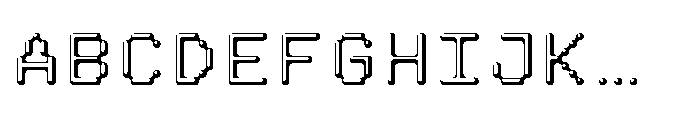 Pixmon Round Hollow NW Font UPPERCASE