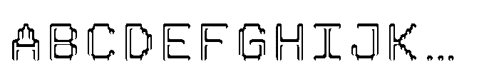 Pixmon Round Hollow S Font UPPERCASE