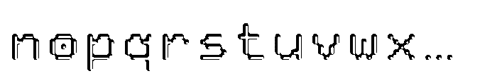 Pixmon Round Hollow SE Font LOWERCASE