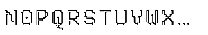 Pixmon Round Hollow SW Font UPPERCASE