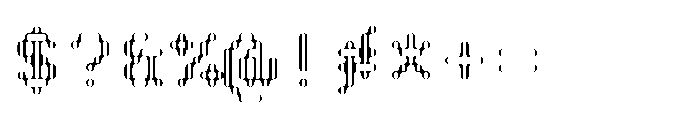 Pixmon Round Hollow V Font OTHER CHARS