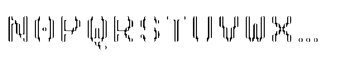 Pixmon Round Hollow V Font UPPERCASE