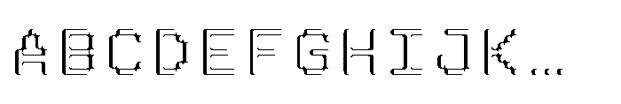 Pixmon Round Hollow VE Font UPPERCASE