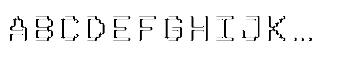 Pixmon Round Hollow VW Font UPPERCASE