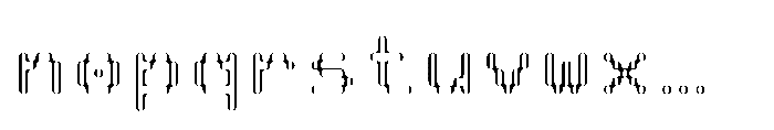 Pixmon Round Hollow V Font LOWERCASE