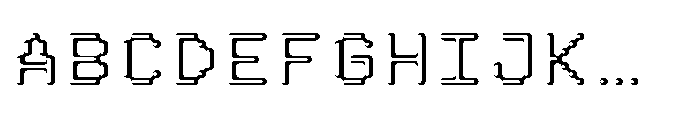 Pixmon Round Hollow W Font UPPERCASE