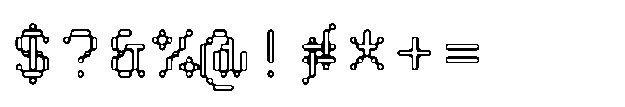 Pixmon Round Hollow Font OTHER CHARS