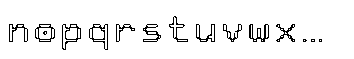 Pixmon Round Hollow Font LOWERCASE