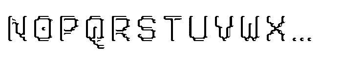 Pixmon Round Mini Hollow E Font UPPERCASE