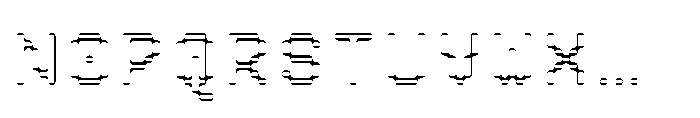 Pixmon Round Mini Hollow H Font UPPERCASE