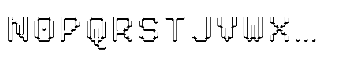 Pixmon Round Mini Hollow HN Font UPPERCASE