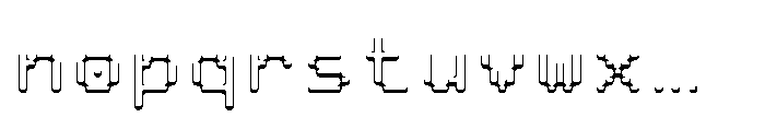 Pixmon Round Mini Hollow HN Font LOWERCASE