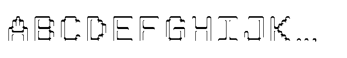 Pixmon Round Mini Hollow HS Font UPPERCASE