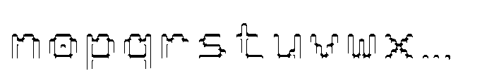 Pixmon Round Mini Hollow HS Font LOWERCASE