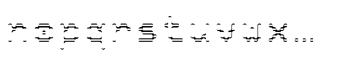 Pixmon Round Mini Hollow H Font LOWERCASE