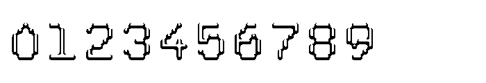 Pixmon Round Mini Hollow N Font OTHER CHARS