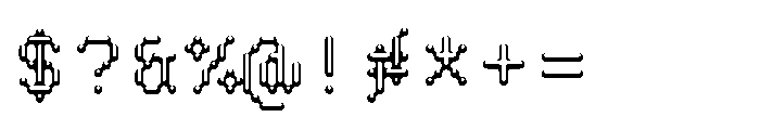 Pixmon Round Mini Hollow N Font OTHER CHARS