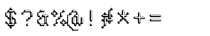 Pixmon Round Mini Hollow NE Font OTHER CHARS