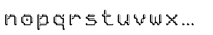 Pixmon Round Mini Hollow NE Font LOWERCASE