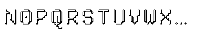 Pixmon Round Mini Hollow NW Font UPPERCASE