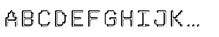 Pixmon Round Mini Hollow SE Font UPPERCASE