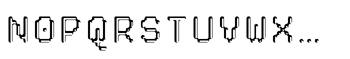 Pixmon Round Mini Hollow SE Font UPPERCASE
