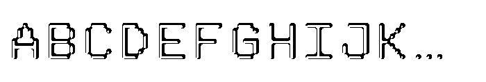Pixmon Round Mini Hollow SW Font UPPERCASE
