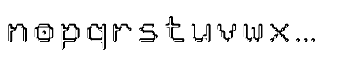 Pixmon Round Mini Hollow SW Font LOWERCASE