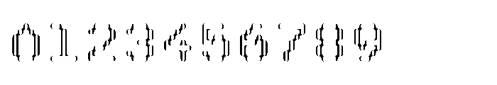 Pixmon Round Mini Hollow V Font OTHER CHARS