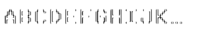Pixmon Round Mini Hollow V Font UPPERCASE