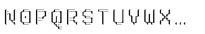 Pixmon Round Mini Hollow VE Font UPPERCASE