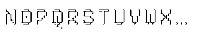 Pixmon Round Mini Hollow VW Font UPPERCASE