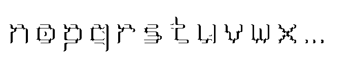 Pixmon Round Mini Hollow VW Font LOWERCASE