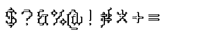 Pixmon Round Mini Hollow W Font OTHER CHARS
